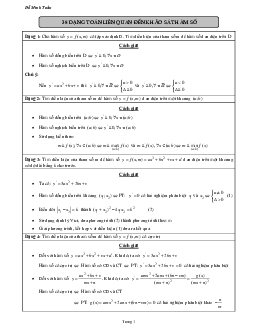 Phương pháp giải 35 dạng toán liên quan đến khảo sát hàm số – Đỗ Minh Tuấn