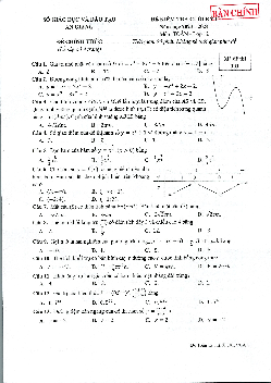 Đề kiểm tra cuối kỳ 1 Toán 12 năm 2023 – 2024 sở GD&ĐT An Giang