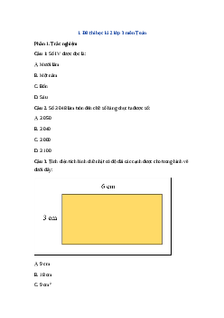Đề thi cuối kì 2 lớp 3 môn Toán học kì II - đề 3 năm 2022 - 2023 | Kết nối tri thức (sách mới)