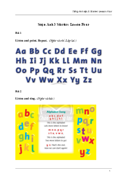 Getting Started: Tiếng Anh lớp 3: Lesson 4 | Explore Our World