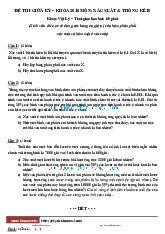 Đề thi giữa kỳ môn xác suất thống kê | Đại học Thái Nguyên