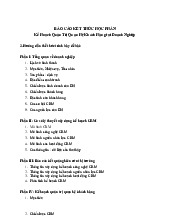 Báo cáo Kết thúc Học phần: KTHP CRM tại Doanh Nghiệp | Đại học Văn Lang