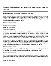 Phân tích bài thơ Bánh trôi nước - Hồ Xuân Hương chọn lọc hay nhất | Ngữ văn 8