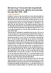 Sắc lệnh là gì ? Tại sao sắc lệnh là nguồn luật chủ yếu của Nhà nước Việt Nam Dân chủ Cộng hòa, giai đoạn 1945 – 1946