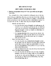 Đề cương môn Chủ nghĩa xã hội khoa học  - trường đại học Khoa học tự nhiên- Đh Quốc Gia Hà Nội.