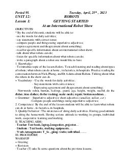 Giáo án Tiếng Anh 6 sách Global Success HK2 Tuần 33