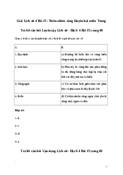 Giải Lịch sử Địa lí lớp 4 Bài 15: Thiên nhiên vùng Duyên hải miền Trung | Kết nối tri thức