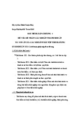 Đề tài : Kế toán các khoản thanh toán | môn thống kê trong kinh tế và kinh doanh | trường Đại học Huế