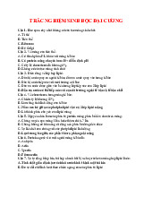 Trắc Nghiệm Sinh Học Đại Cương - Đáp Án và Giải Thích | Sinh học đại cương | Đại học Nông Lâm Thành phố Hồ Chí Minh