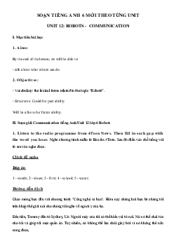 Tiếng Anh lớp 6 unit 12 Communication