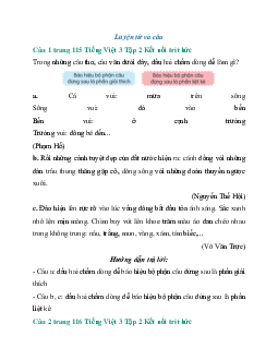 Giải SGK Tiếng Việt 3 trang 115, 116, 117 Bài 26: Rô-bốt ở quanh ta - Luyện tập | Kết nối tri thức
