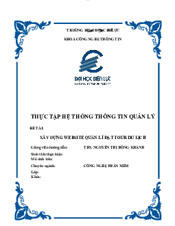 Báo cáo học phần Thực tập hệ thống thông tin quản lý | Trường Đại học điện lực