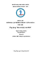 Báo cáo bài tập lớn: Ứng dụng "Dán chữ ký vào PDF" môn Lập trình PYTHON và ứng dụng | Đại học Đồng Tháp