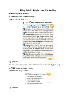 Giải Tiếng Anh 11 Unit 5 5e Writing | Bright