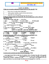 Đề Ôn Tập Cuối HK1 Anh 7 Global 2025-2026 Có Đáp Án File Nghe-Đề 9