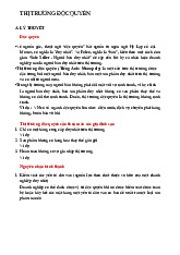 Chương 8 Lý thuyết độc quyền môn Kinh tế vĩ mô | Trường Đại học Kinh Tế Quốc Dân