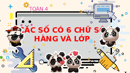 Giáo án điện tử Toán 4 Chân trời sáng tạo: Các số có 6 chữ số. Hàng và lớp