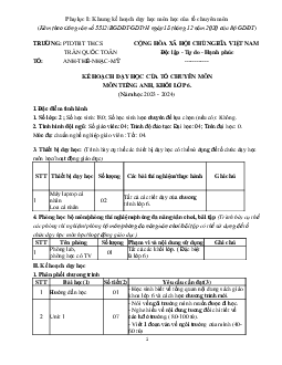 Kế hoạch giáo dục môn Tiếng Anh 6 sách Global Success