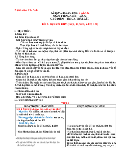 Bài 2: Bạn có biết | Tuần 32 Tiết 9,10  | Giáo án Tiếng Việt 2 học kì 2 | Chân trời sáng tạo