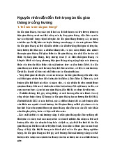 Nguyên nhân dẫn đến tình trạng ùn tắc giao thông ở cổng trường