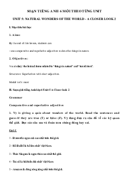 Tiếng Anh lớp 6 unit 5 A closer look 2