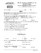 Đề giữa học kì 2 Toán 11 năm 2024 – 2025 trường THPT Lê Lợi – Kon Tum có đáp án