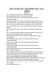 Đề cương Triết chương 2,3| Đại học Kinh tế Quốc Dân