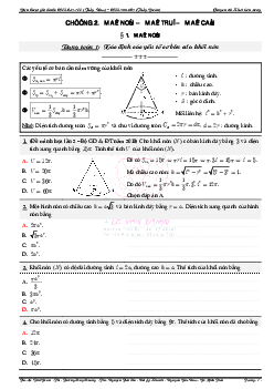 Chuyên đề mặt nón, mặt trụ và mặt cầu – Lê Văn Đoàn Toán 12