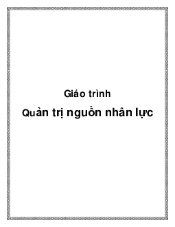 Giáo trình Quản trị nguồn nhân lực | Đại học Ngoại thương