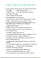 Bài tập trắc nghiệm Chương 1 - Kinh Tế Vĩ Mô | Trường Đại học Phenika