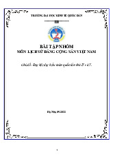 Đại hội đại biểu toàn quốc lần thứ IV và V | Bài tập nhóm môn Lịch sử đảng cộng sản Việt Nam
