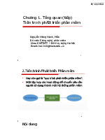 Chương 1 Tiến Trình Phát Triển Phần Mềm | Môn An toàn bảo mật thông tin - Đại học Xây Dựng Hà Nội