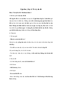 Lập dàn ý Tả cây đu đủ | Tập làm văn lớp 4