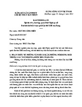 Bài Thu hoạch Nghị Quyết Đại hội XIII của Đảng: Nhận thức và Đề xuất