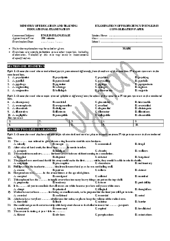 EXAMINATION OF PROFICIENCY IN ENGLISH CONSOLIDATION PAPER with key