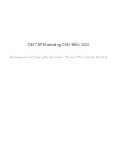 .Đề cương môn maketing cơ bản - trường đại học kinh tế- tài chính Hồ chí minh.