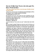 Địa chỉ, Số điện thoại Tòa án nhân dân quận Tân Bình, TP Hồ Chí Minh