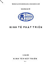 Bài giảng môn Kinh tế phát triển | Trường Đại học Kinh Doanh và Công Nghệ Hà Nội