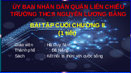 Giáo án điện tử Toán 8 Kết nối tri thức: Bài tập cuối chương 2