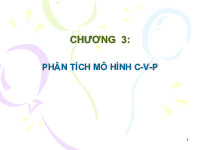 Chương 3: Phân tích mô hình C - V - P | Bài giảng môn kế toán quản trị | Đại học Bách khoa hà nội