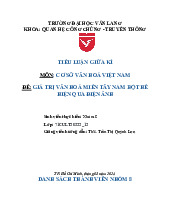 GIÁ TRỊ VĂN HOÁ MIỀN TÂY NAM BỘ THỂ HIỆN QUA ĐIỆN ẢNH-Trường đại học Văn Lang