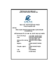 Báo cáo  chuyên đề học phần khai phá dự liệu - Công nghệ thông tin | Trường đại học Điện Lực