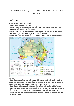 Địa lí 11 Chân trời sáng tạo bài 28: Thực hành: Tìm hiểu về kinh tế Ô-xtrây-li-a