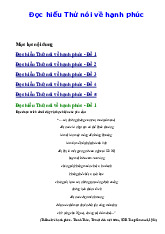 Đọc hiểu Thử nói về hạnh phúc - Đề thi 2023 - Môn Văn học