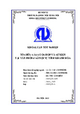 Tổ chức các cuộc họp và sự kiện tại văn phòng sở nội vụ tỉnh Khánh Hòa | Khóa luận tốt nghiệp quản trị văn phòng