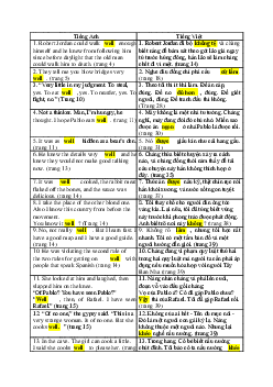 Bài tập dịch  | Ngôn ngữ học đối chiếu | Đại học Khoa học Xã hội và Nhân văn, Đại học Quốc gia Thành phố HCM