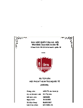 Bài tập lớn - Thanh toán quốc tế | Trường Đại học Kinh tế, Đại học Quốc gia Hà Nội