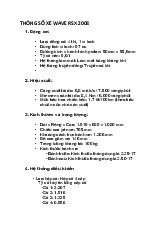 Thông Số Kỹ Thuật XE WAVE RSX 2008 - Động Cơ, Hiệu Suất, Kích Thước