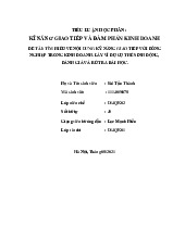 Đề cương môn Kỹ năng giao tiếp - Trường Đại học lao động -  xã hội.