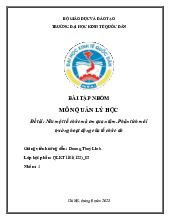 Nêu một tổ chức mà em quan tâm. Phân tích môi trường hoạt động của tổ chức đó | Bài tập nhóm môn Quản lý học